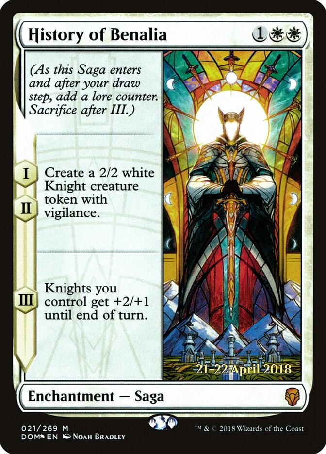 History of Benalia card front