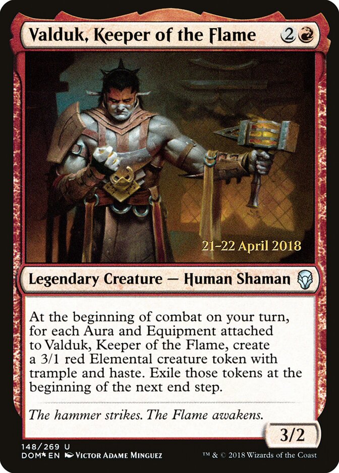 Valduk, Keeper of the Flame card front