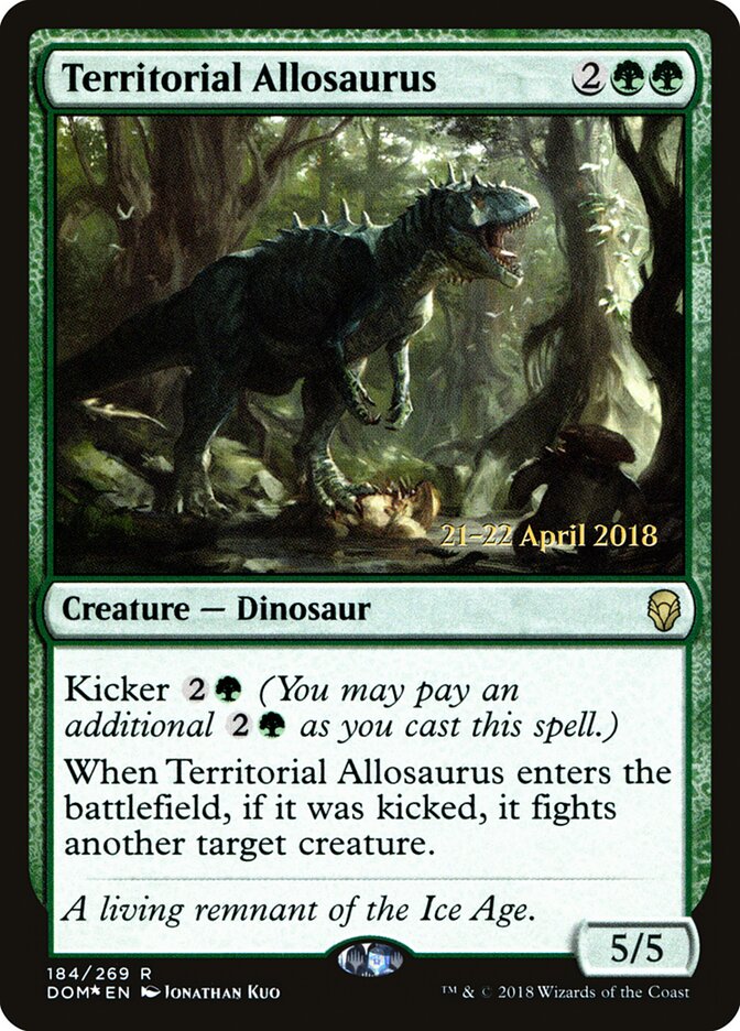 Territorial Allosaurus card front