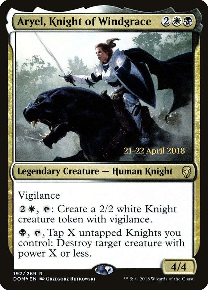 Aryel, Knight of Windgrace card front