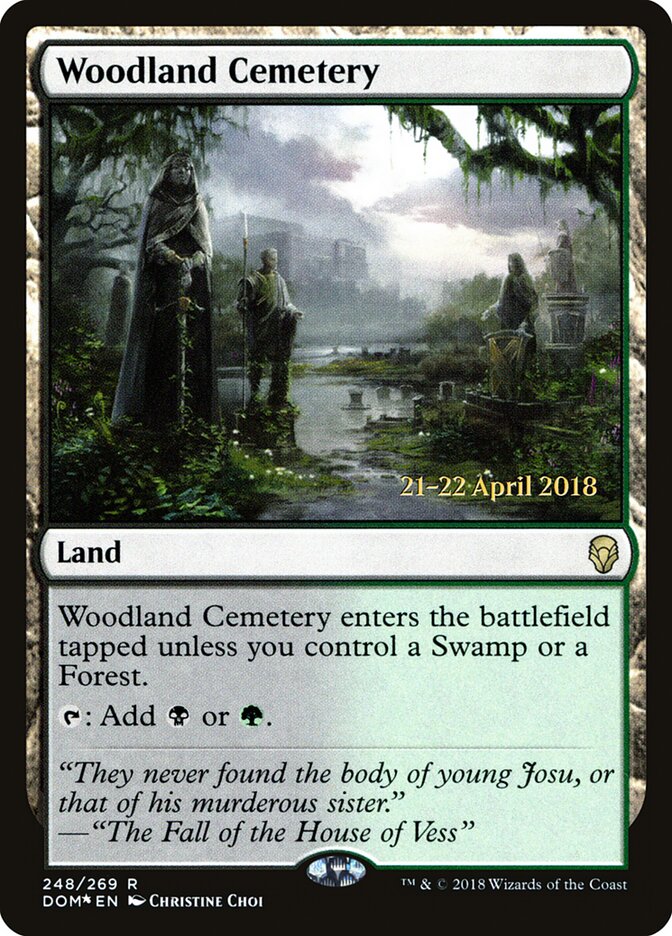 Woodland Cemetery card front