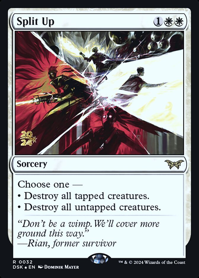 Split Up card front
