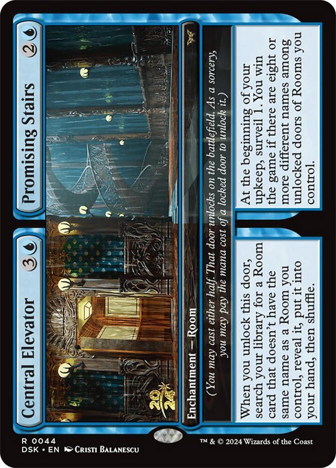 Central Elevator card front