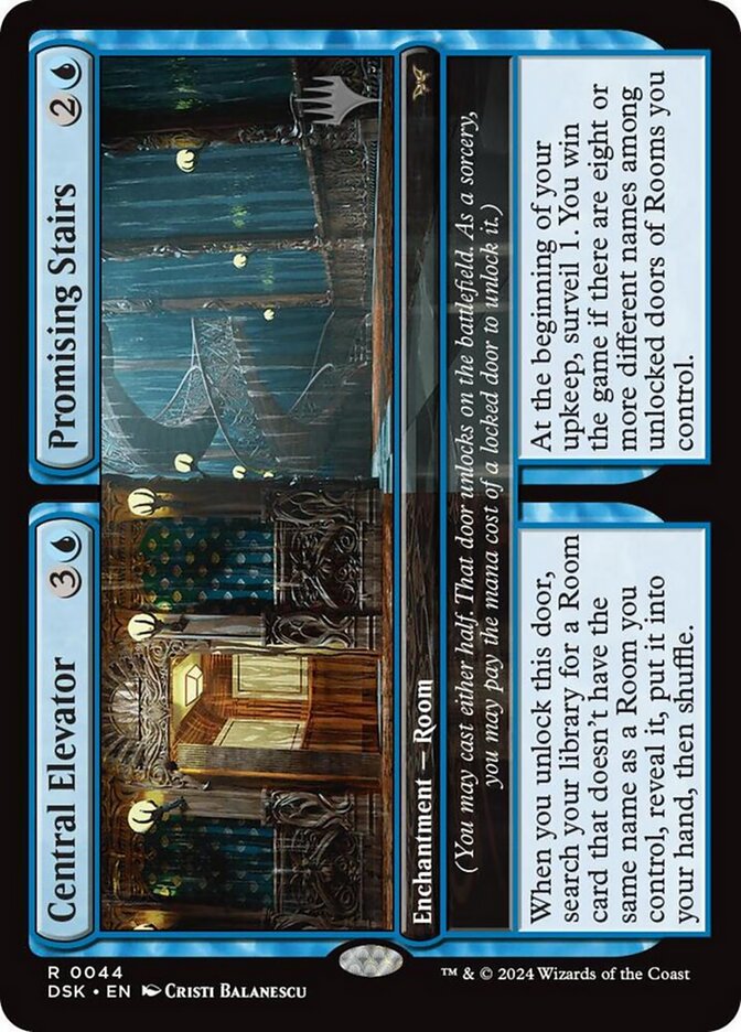 Central Elevator card front