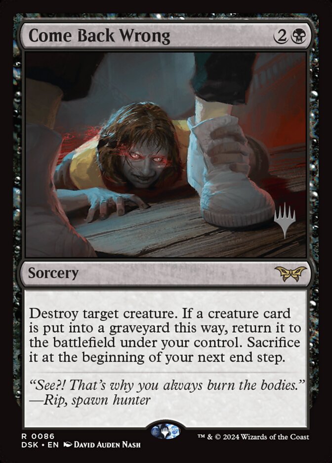 Come Back Wrong card front