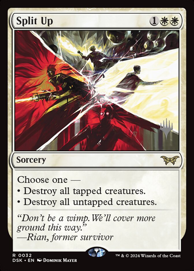 Split Up card front