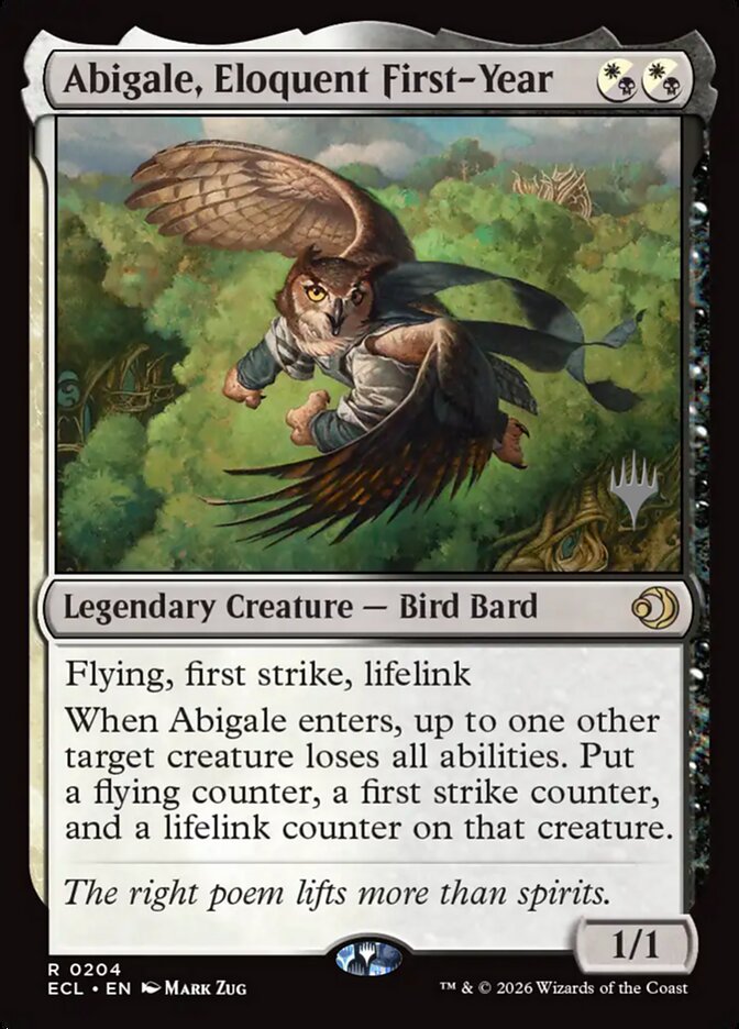 Abigale, Eloquent First-Year card front