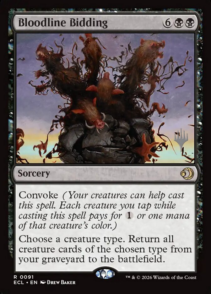 Bloodline Bidding card front