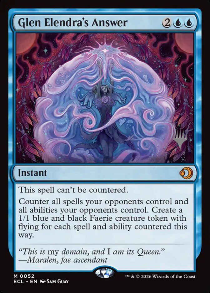Glen Elendra's Answer card front