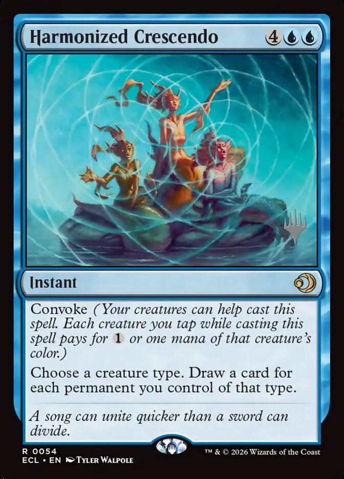 Harmonized Crescendo card front