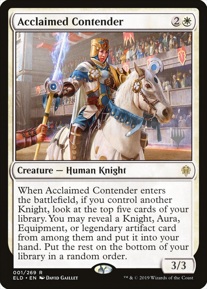 Acclaimed Contender card front