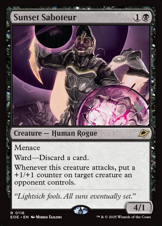 Sunset Saboteur card front