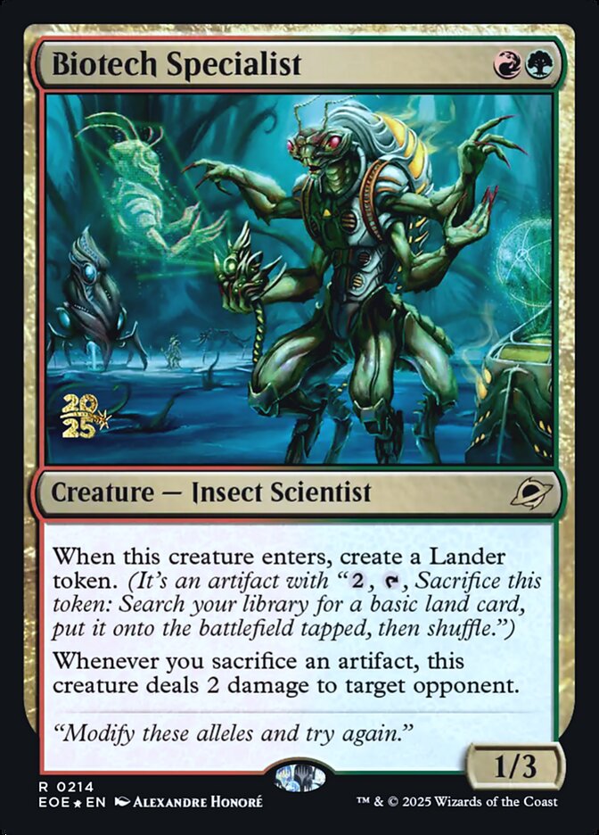 Biotech Specialist card front