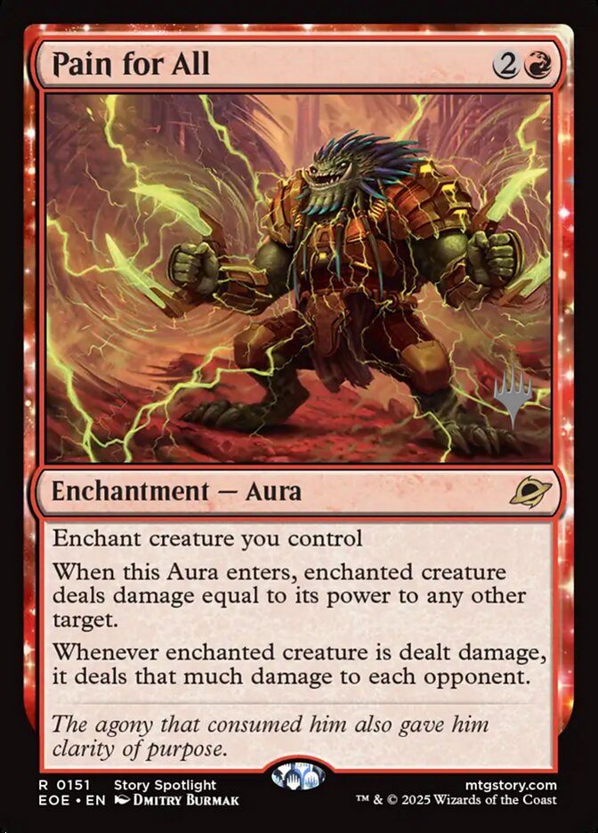 Pain for All card front