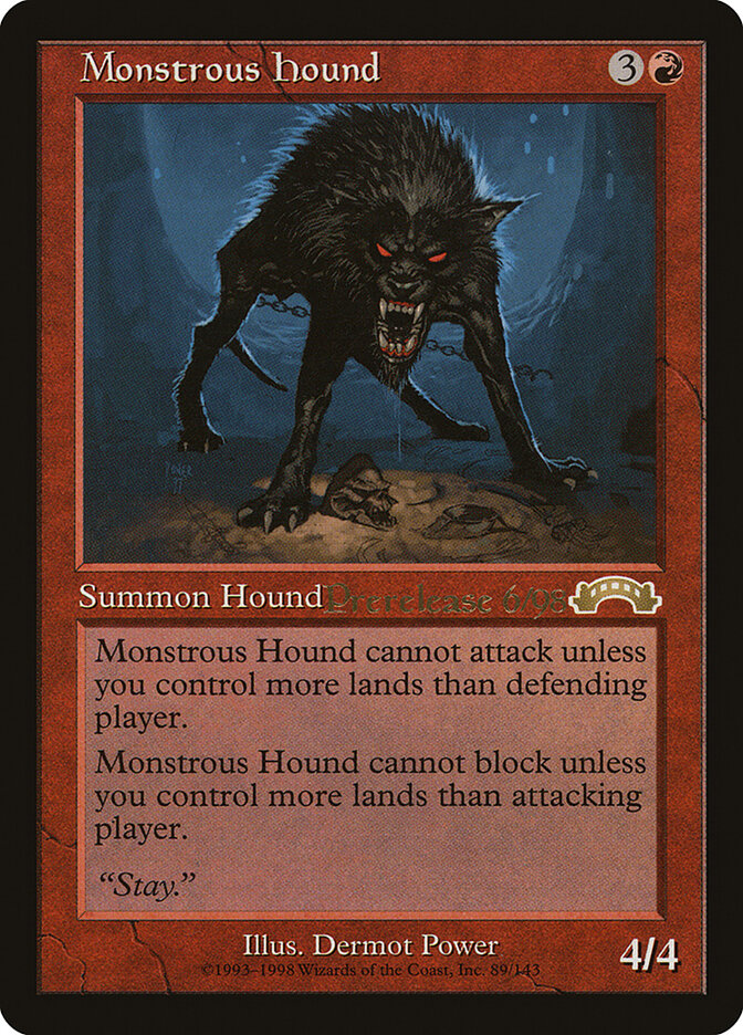 Monstrous Hound card front