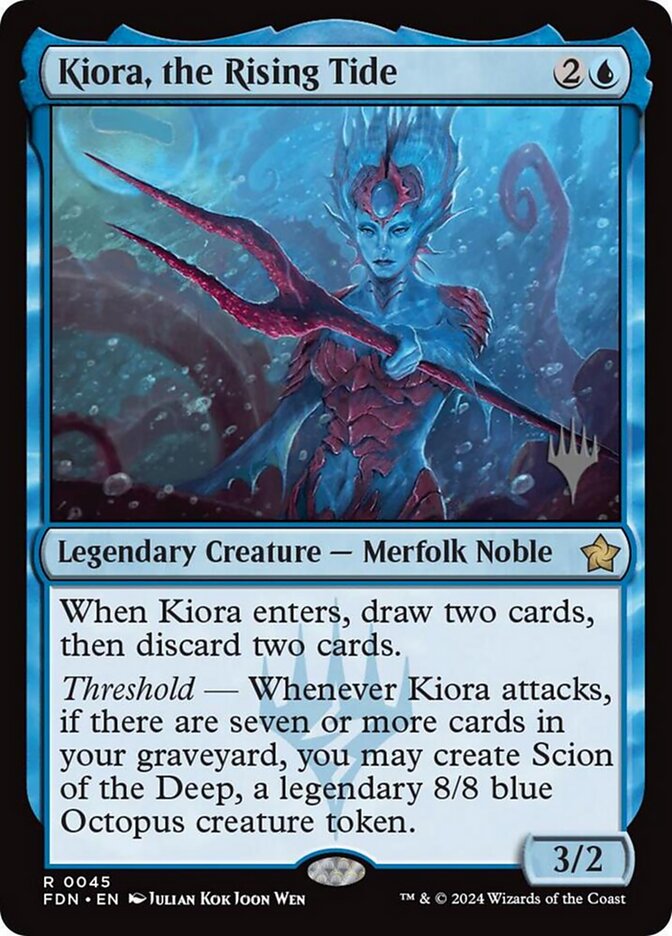 Kiora, the Rising Tide card front