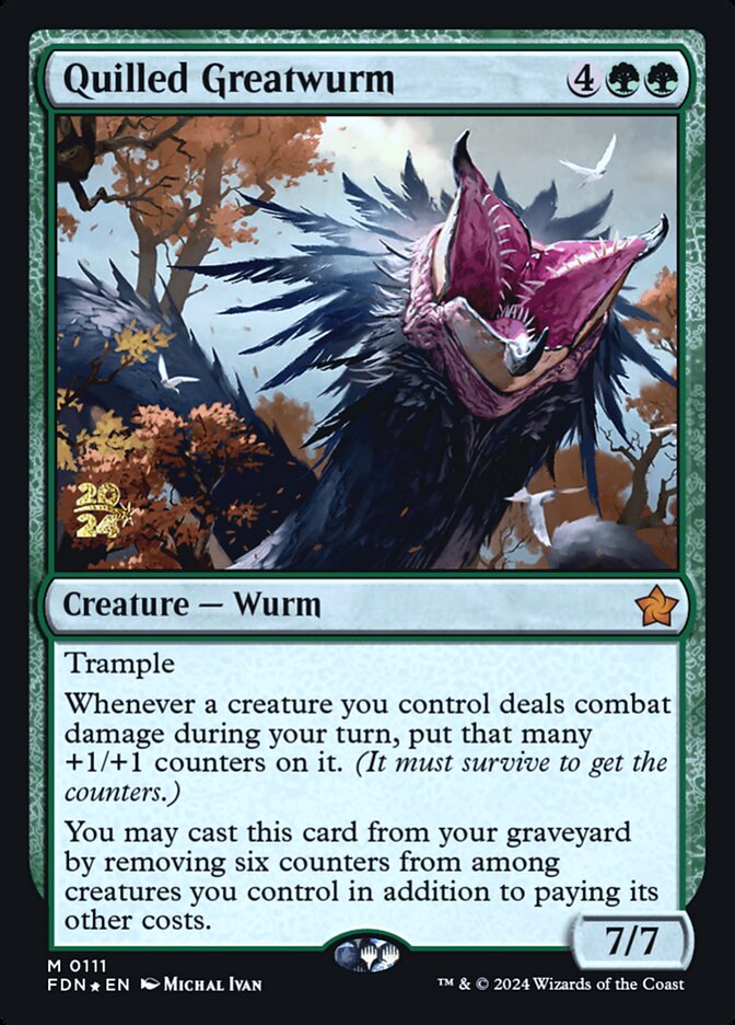 Quilled Greatwurm card front