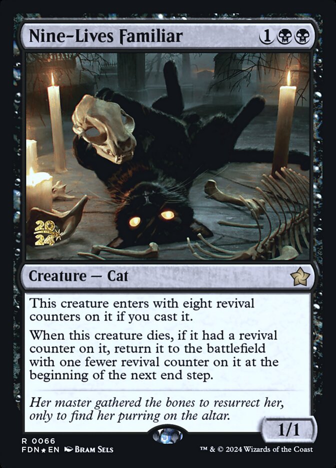 Nine-Lives Familiar card front