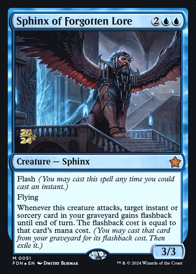 Sphinx of Forgotten Lore card front