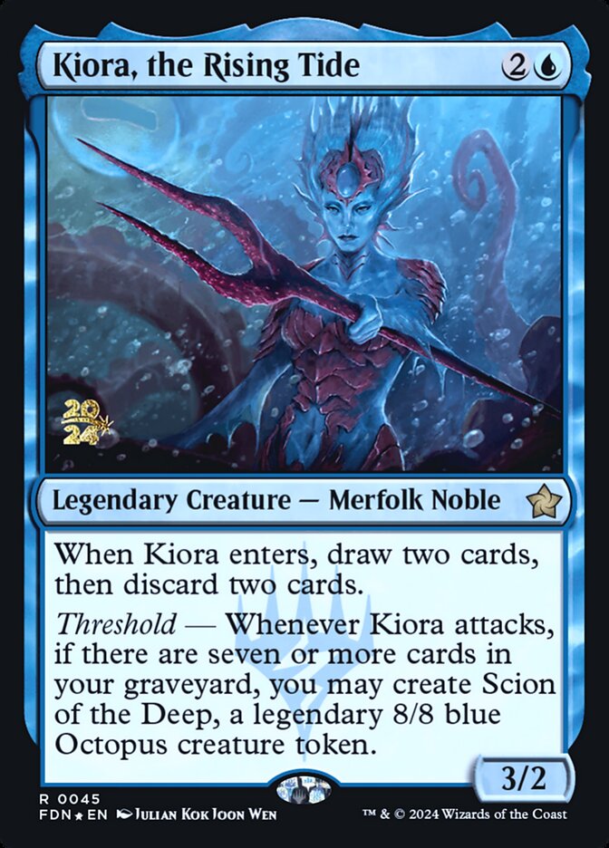 Kiora, the Rising Tide card front