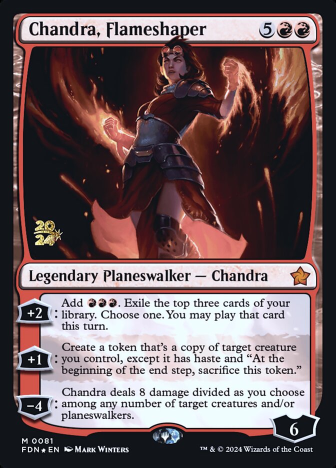 Chandra, Flameshaper card front