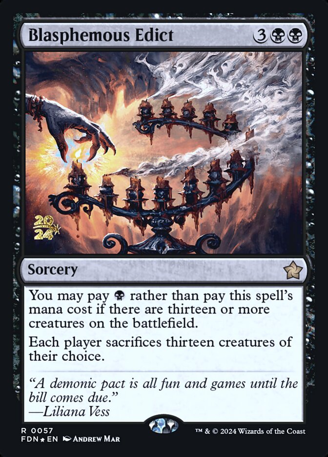 Blasphemous Edict card front