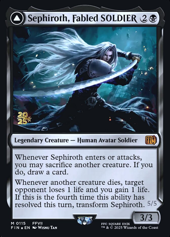 Sephiroth, Fabled SOLDIER card front