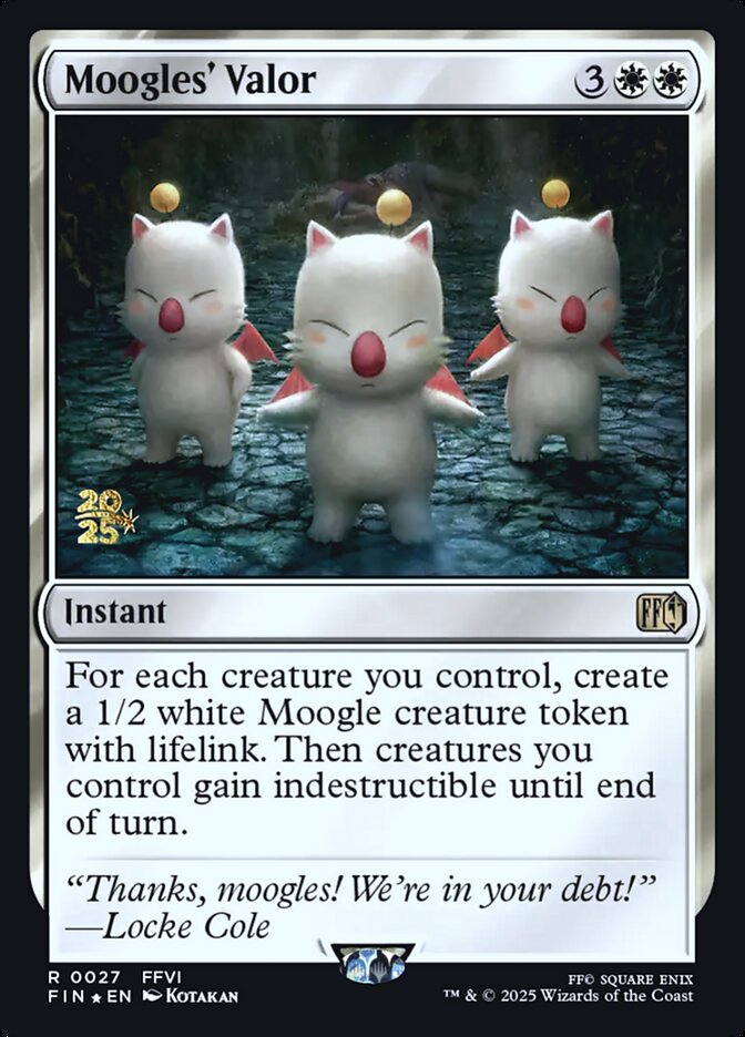 Moogles' Valor card front