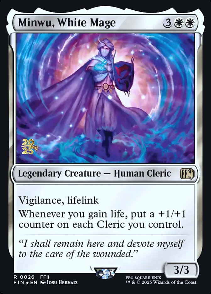 Minwu, White Mage card front