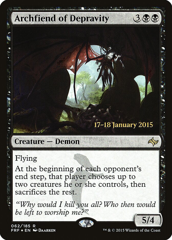 Archfiend of Depravity card front