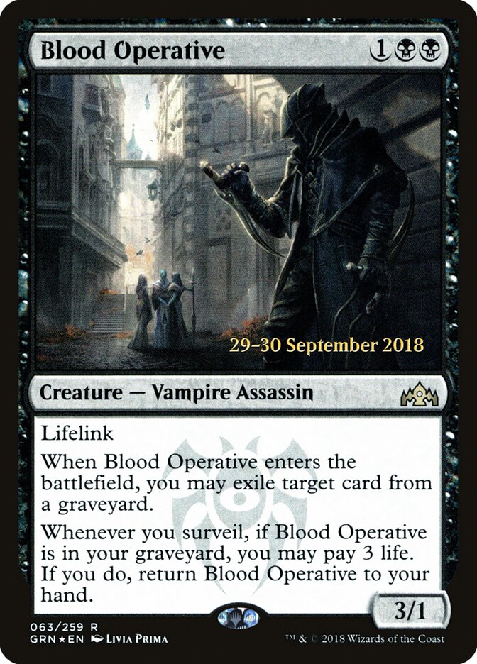 Blood Operative card front