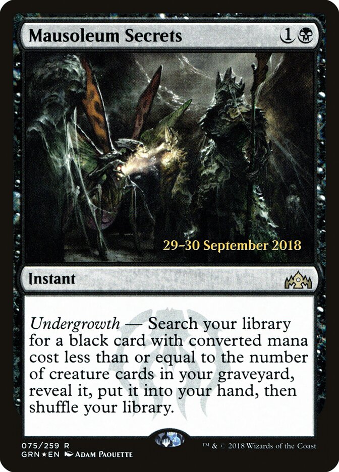 Mausoleum Secrets card front