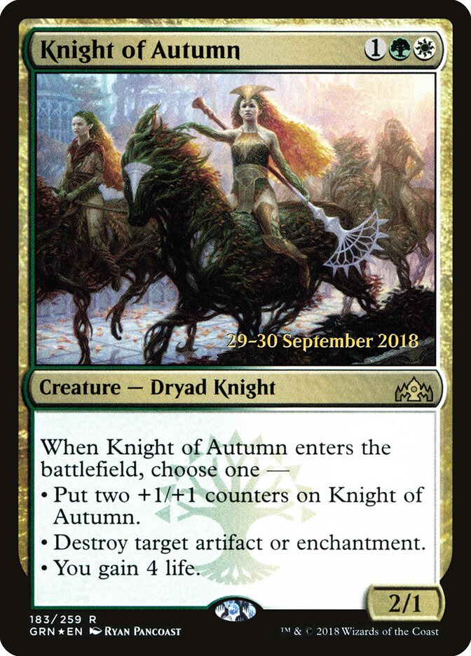 Knight of Autumn card front