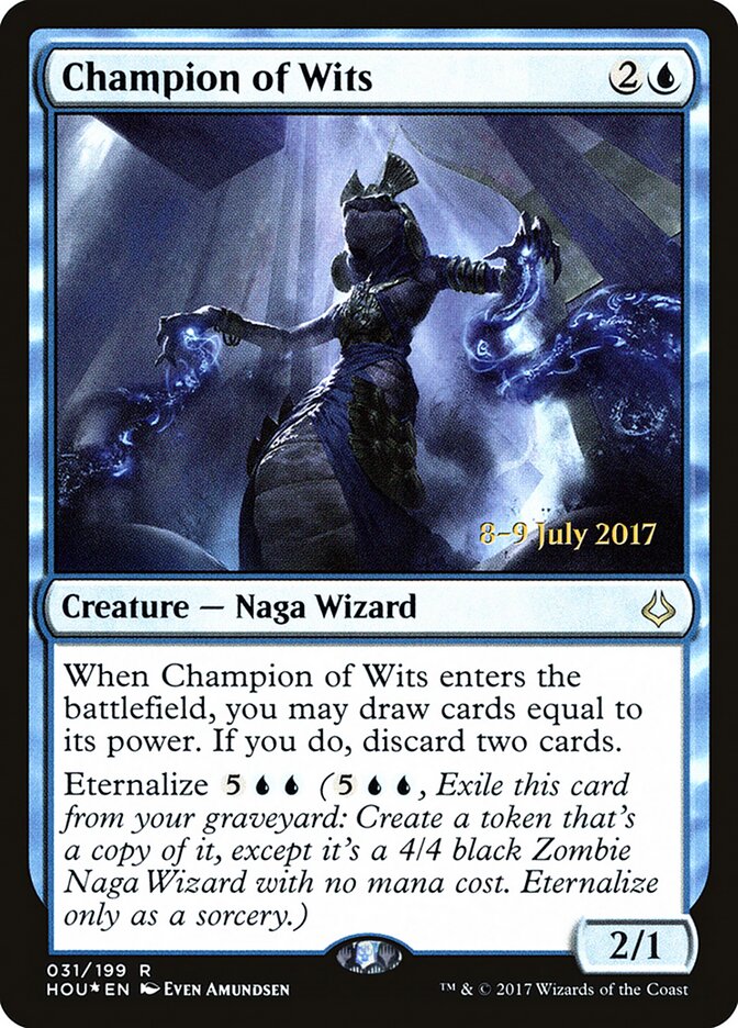 Champion of Wits card front