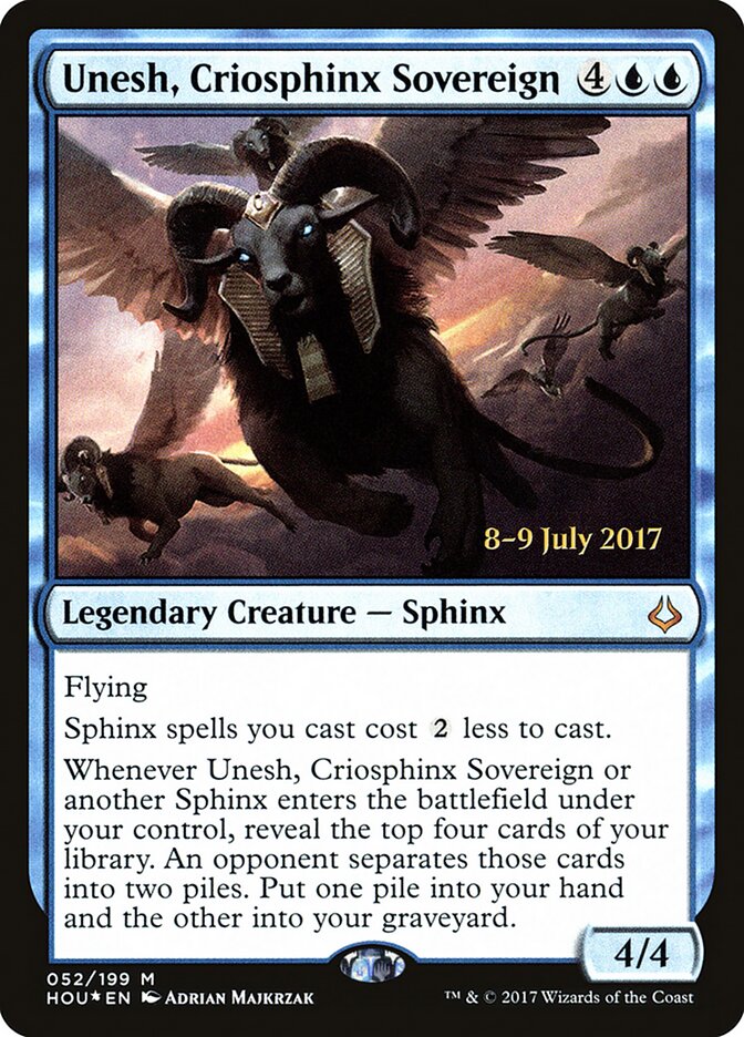 Unesh, Criosphinx Sovereign card front