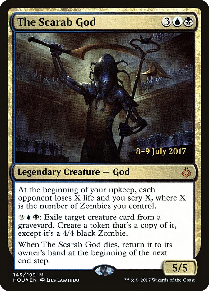 The Scarab God card front