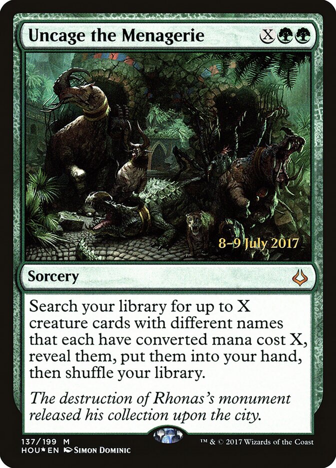 Uncage the Menagerie card front