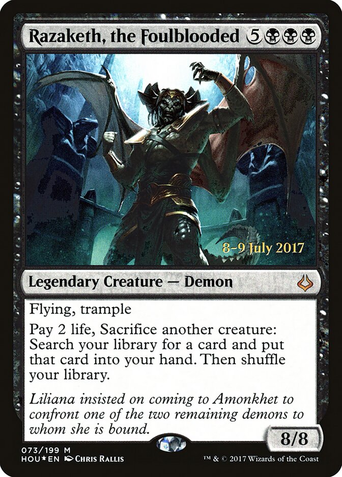 Razaketh, the Foulblooded card front
