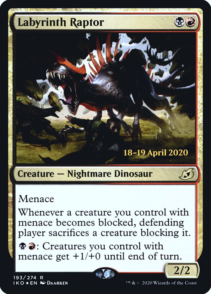 Labyrinth Raptor card front