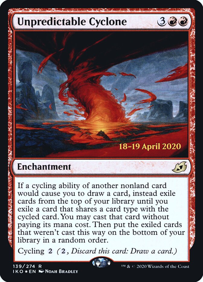 Unpredictable Cyclone card front