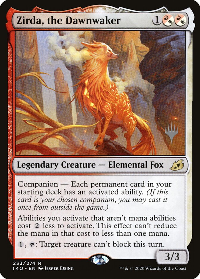 Zirda, the Dawnwaker card front
