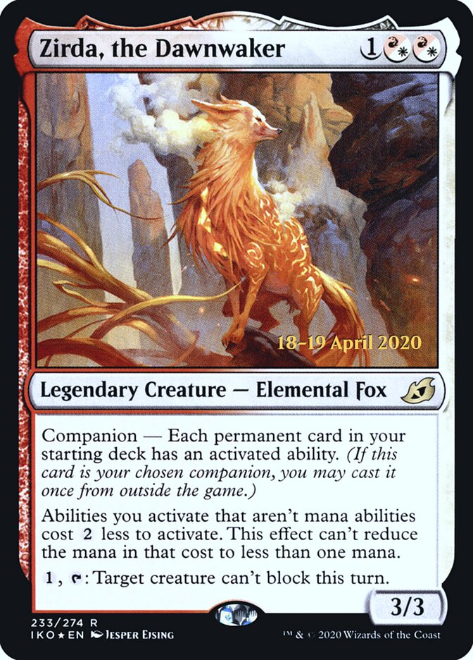 Zirda, the Dawnwaker card front