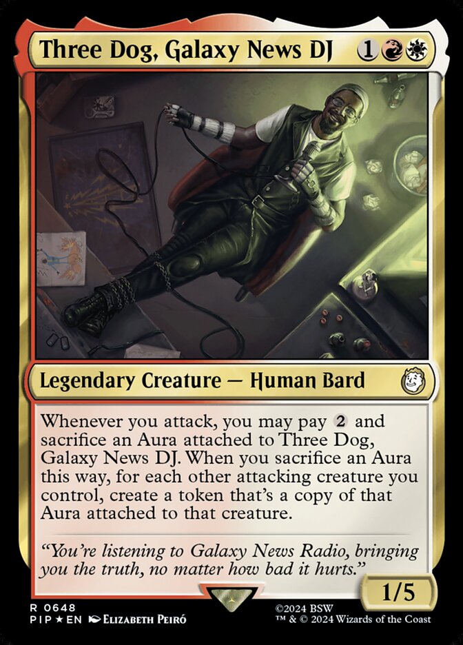 Three Dog, Galaxy News DJ card front