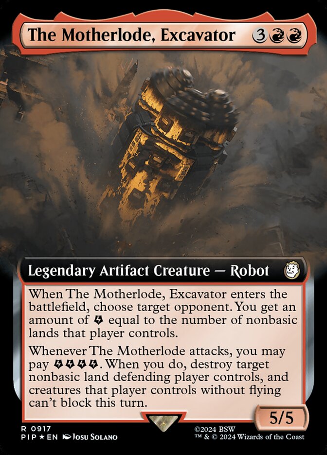 The Motherlode, Excavator card front