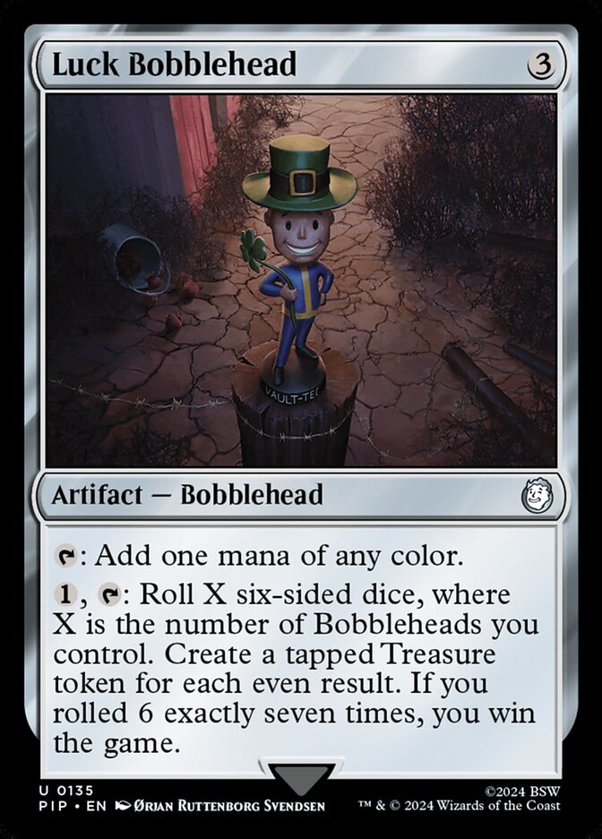 Luck Bobblehead card front