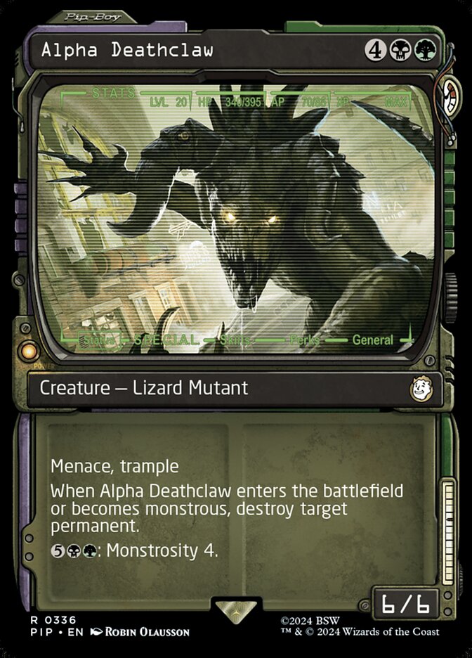 Alpha Deathclaw card front