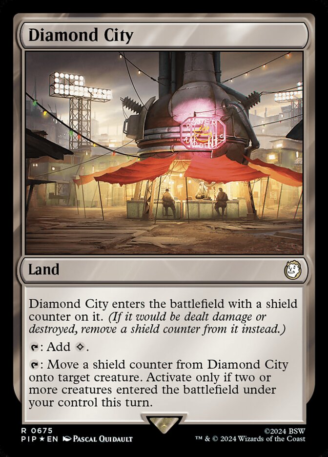 Diamond City card front