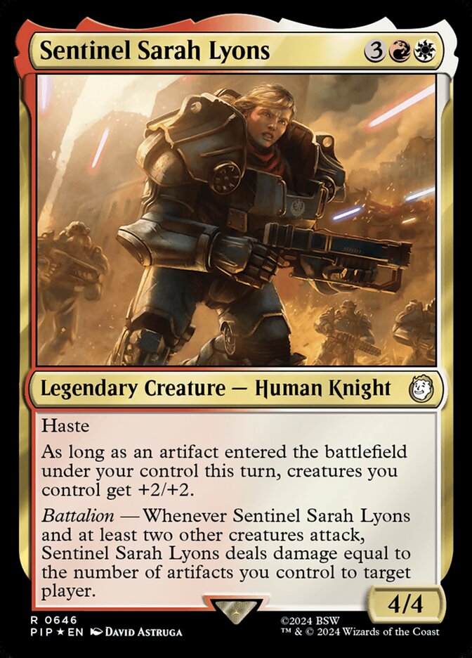 Sentinel Sarah Lyons card front