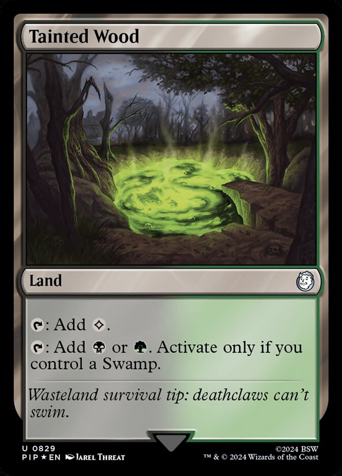 Tainted Wood card front