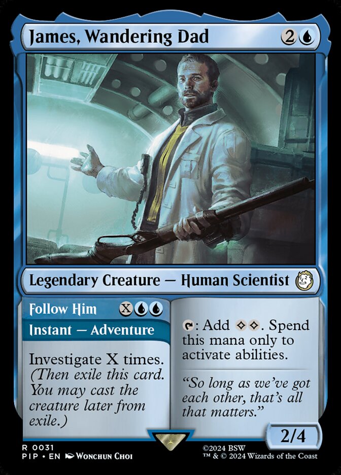 James, Wandering Dad card front